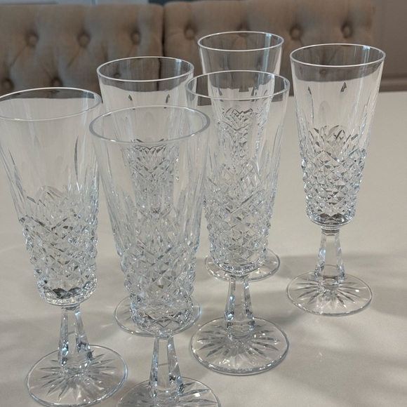 Waterford Crystal Clear Champagne Glasses - Picture 8 of 9